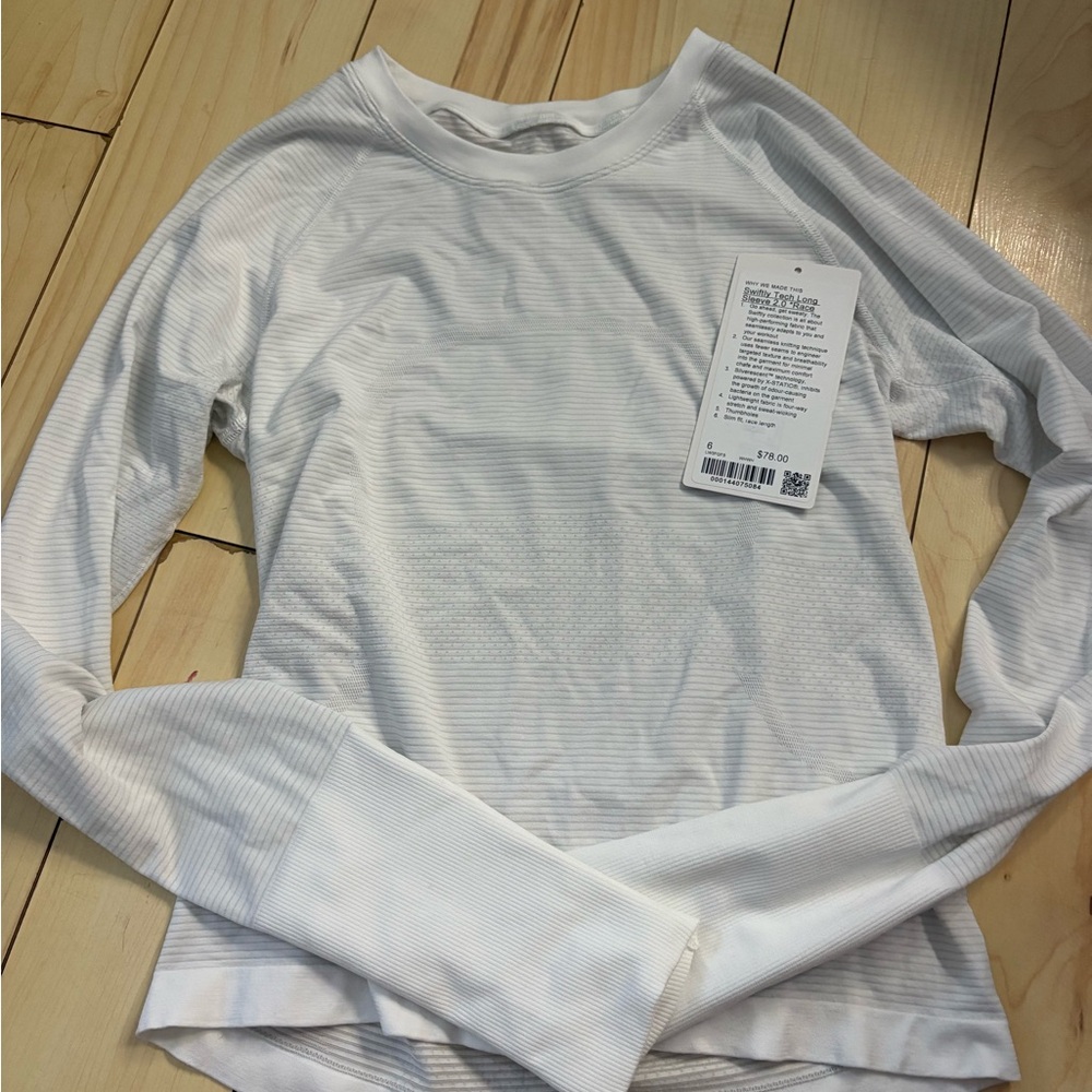 lululemon athletica White Long Sleeve Race Top